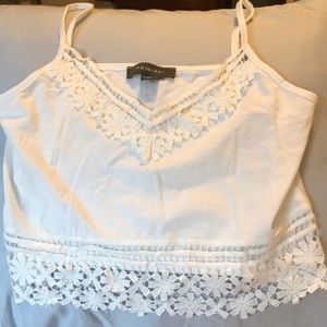 White floral crop top